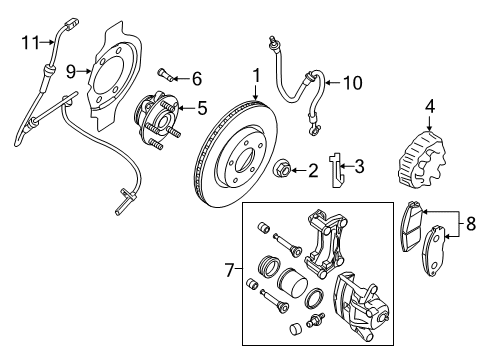 2020 Nissan Maxima Front Brakes Diagram