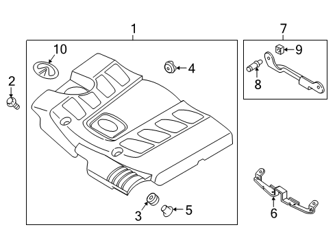 2020 Nissan Armada Engine Appearance Cover Diagram