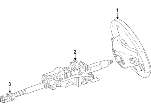 2022 Nissan Rogue Sport Steering Column & Wheel, Steering Gear & Linkage Diagram 1