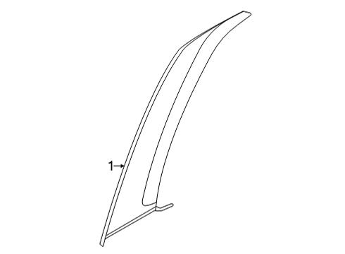 2024 Nissan Frontier Exterior Trim - Rear Door Diagram 2