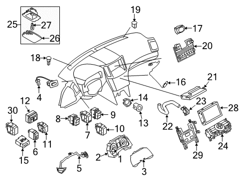 Switch Assy-Back Door Diagram for 25268-1LA0A