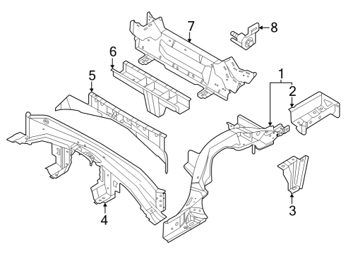 2023 Nissan Z Rear Floor & Rails Diagram 2