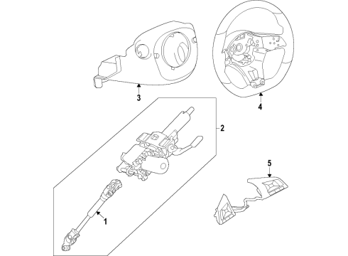 2020 Nissan Versa Steering Column & Wheel, Steering Gear & Linkage Diagram 1