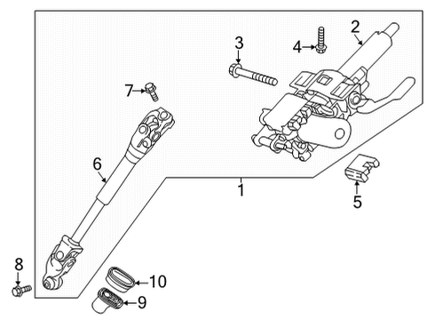 2021 Nissan Kicks Steering Column & Wheel, Steering Gear & Linkage Diagram 2