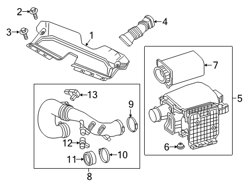 Air Cleaner Element Diagram for 16546-HG00B