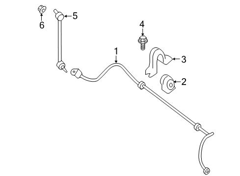 2020 Nissan Pathfinder Stabilizer Bar & Components - Front Diagram