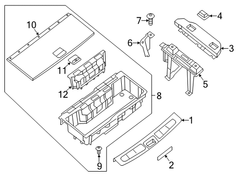 2020 Nissan Pathfinder Interior Trim - Rear Body Diagram