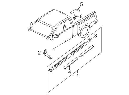 2020 Nissan Frontier Exterior Trim - Cab Diagram 1