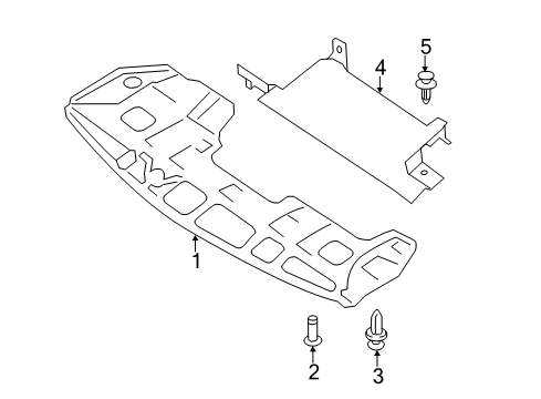 2020 Nissan Pathfinder Splash Shields Diagram