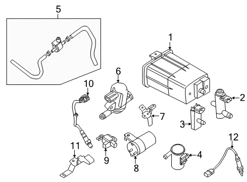 2021 Nissan NV 3500 Emission Components Diagram 1