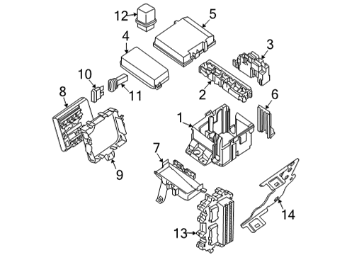 2024 Nissan Frontier COVER-FUSIBLE LINK HOLDER Diagram for 24382-9BW0A