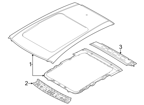 2023 Nissan ARIYA Roof & Components Diagram 2