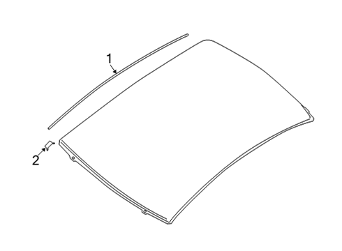 2021 Nissan Sentra Exterior Trim - Roof Diagram