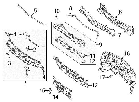 2020 Nissan Pathfinder Cowl Diagram