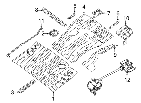 Carrier Assembly-Spare Wheel,Luggage Room Diagram for 57210-6TA0A