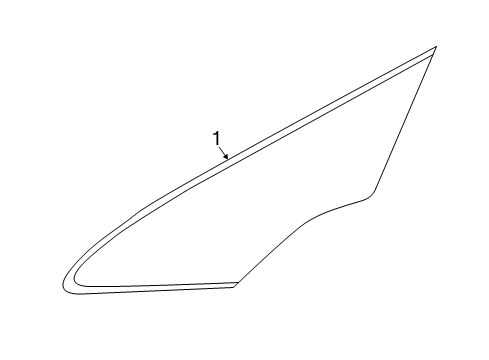 2021 Nissan Leaf Glass & Hardware - Pillars Diagram