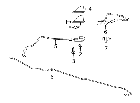 COVER-ANTENNA BASE Diagram for 28228-5VS0A