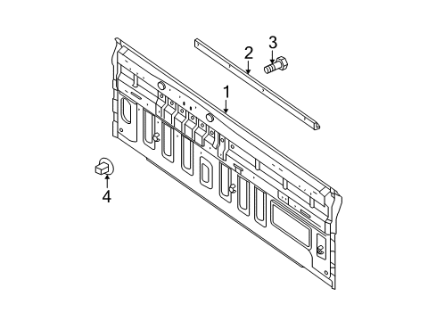 2020 Nissan Frontier Back Panel Diagram 3