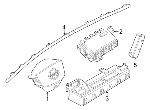 2023 Nissan ARIYA Air Bag Components Diagram 1