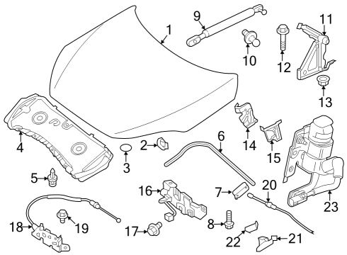 Handle Assy-Hood Lock Control Diagram for 65622-5NA0A