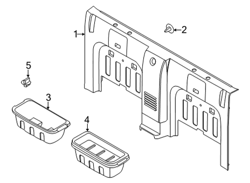 2022 Nissan Frontier Interior Trim - Cab Diagram 1