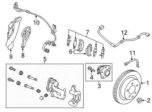 2021 Nissan Leaf Brake Components Diagram 3