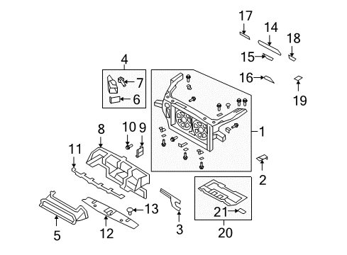 2020 Nissan GT-R Radiator Support Diagram