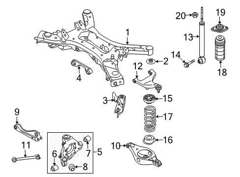 Member Compl-Rear Suspension Diagram for 55400-3JA2A