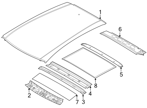 2023 Nissan ARIYA Roof & Components Diagram 1