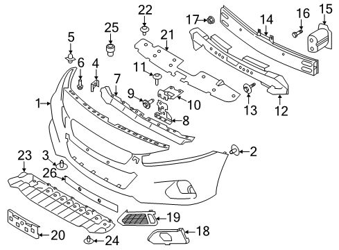 2023 Nissan Altima BRACKET-LICENCE PLATE Diagram for 96210-9HF0B