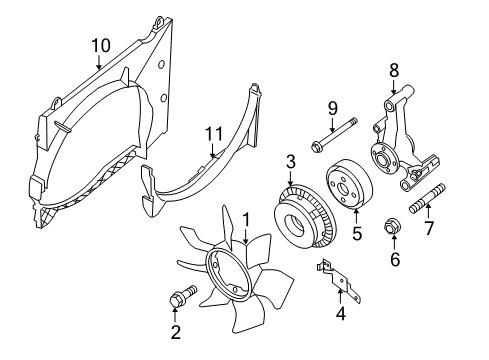 2020 Nissan Armada Cooling System, Radiator, Water Pump, Cooling Fan Diagram 1