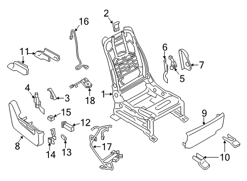 FINISHER Cushion Front Seat RH Rear Diagram for 87339-6JF0B