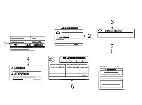 2021 Nissan Rogue Sport Information Labels Diagram