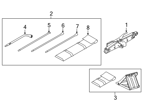 2021 Nissan Titan Jack & Components Diagram 1