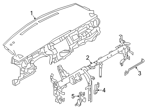 2021 Nissan Kicks Cluster & Switches, Instrument Panel Diagram 1