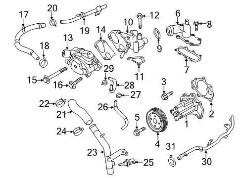 2021 Nissan Titan Water Pump Diagram