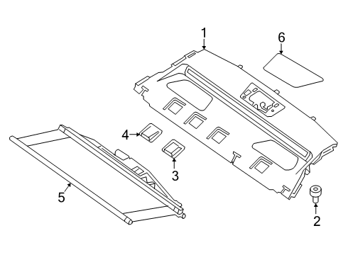 2020 Nissan Maxima Interior Trim - Rear Body Diagram 1