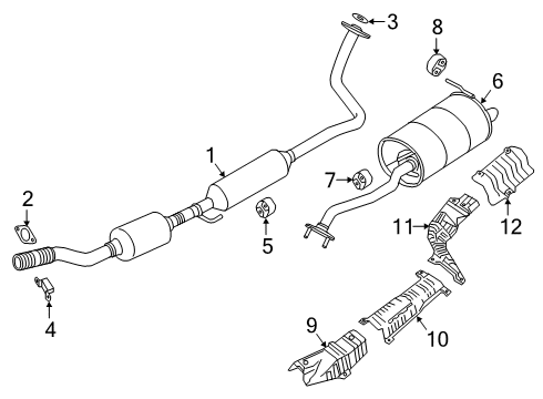 2021 Nissan Kicks Exhaust Components Diagram