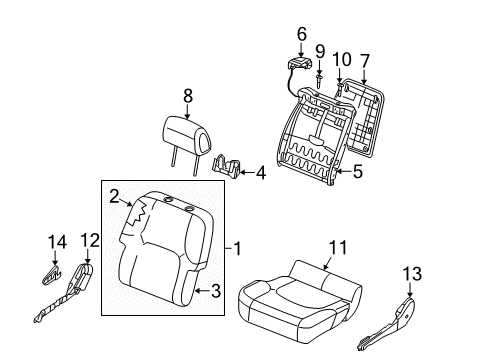 Trim Assembly-Front Seat Back Diagram for 87620-EA501