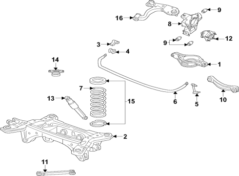 2022 Nissan Pathfinder HUB ASSY REAR Diagram for 43202-5NA0C