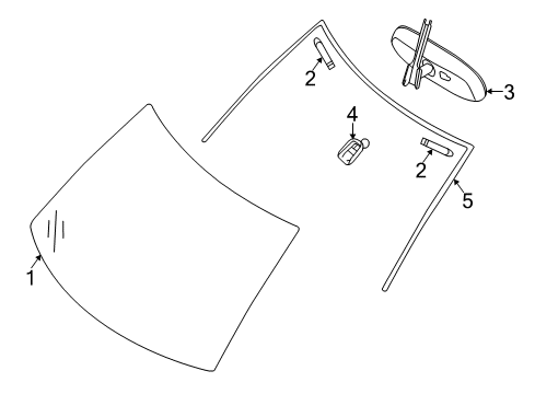 2020 Nissan NV Glass, Reveal Moldings Diagram