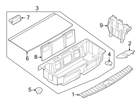 2023 Nissan Pathfinder Interior Trim - Rear Body Diagram