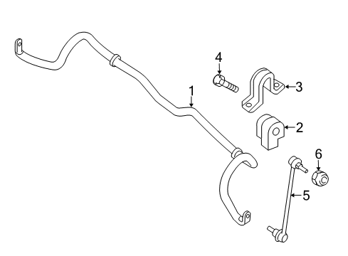 2021 Nissan NV Stabilizer Bar & Components - Front Diagram