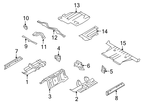 2021 Nissan GT-R Floor & Rails Diagram