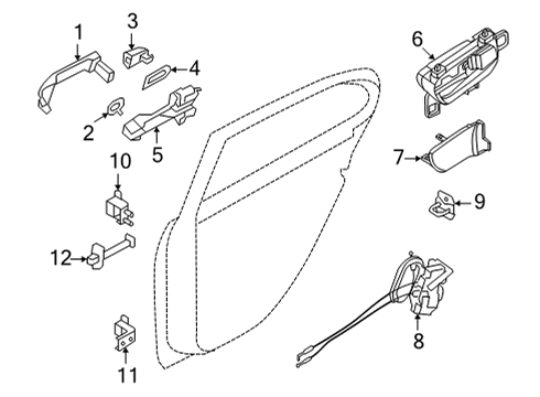 2022 Nissan Versa Rear Door Diagram 3