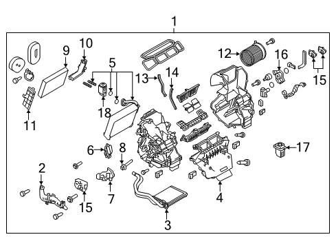 2021 Nissan Rogue Sport Heater Core & Control Valve Diagram