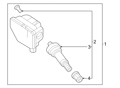 2023 Nissan ARIYA Tire Pressure Monitoring Diagram