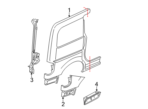 2020 Nissan NV Fender Rear LH Diagram for G8101-3LMMC