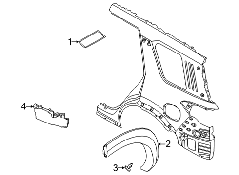 2023 Nissan Pathfinder Exterior Trim - Quarter Panel Diagram