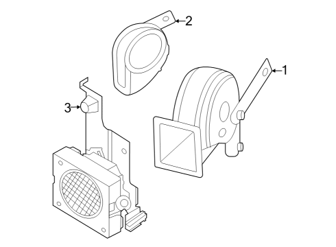 2023 Nissan ARIYA HORN ASSY-ELECTRIC LOW Diagram for 25620-5MP0A